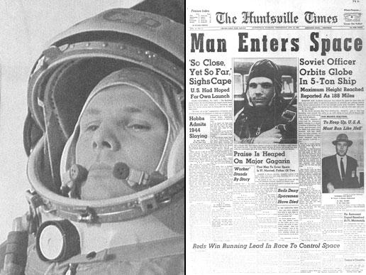 RACE TO THE MOON Soviets 1 st into space April