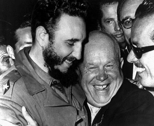 Castro and Khrushchev Khrushchev promises full financial and military support to Cuba Promises to send