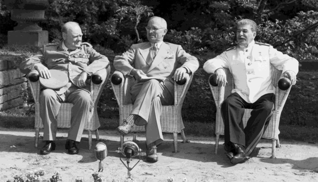 In July 1945, the Big Three met at the Potsdam Conference to discuss the end of WWII Truman
