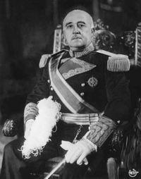 Francisco Franco In 1936, civil war broke out in Spain between the Republicans and General Franco s Nationalists. Mussolini and Hitler sent men and aircraft to help Franco.