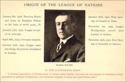 by creating the League of Nations.