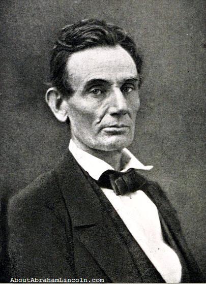 Lincoln in 1860 Lincoln in February 1865