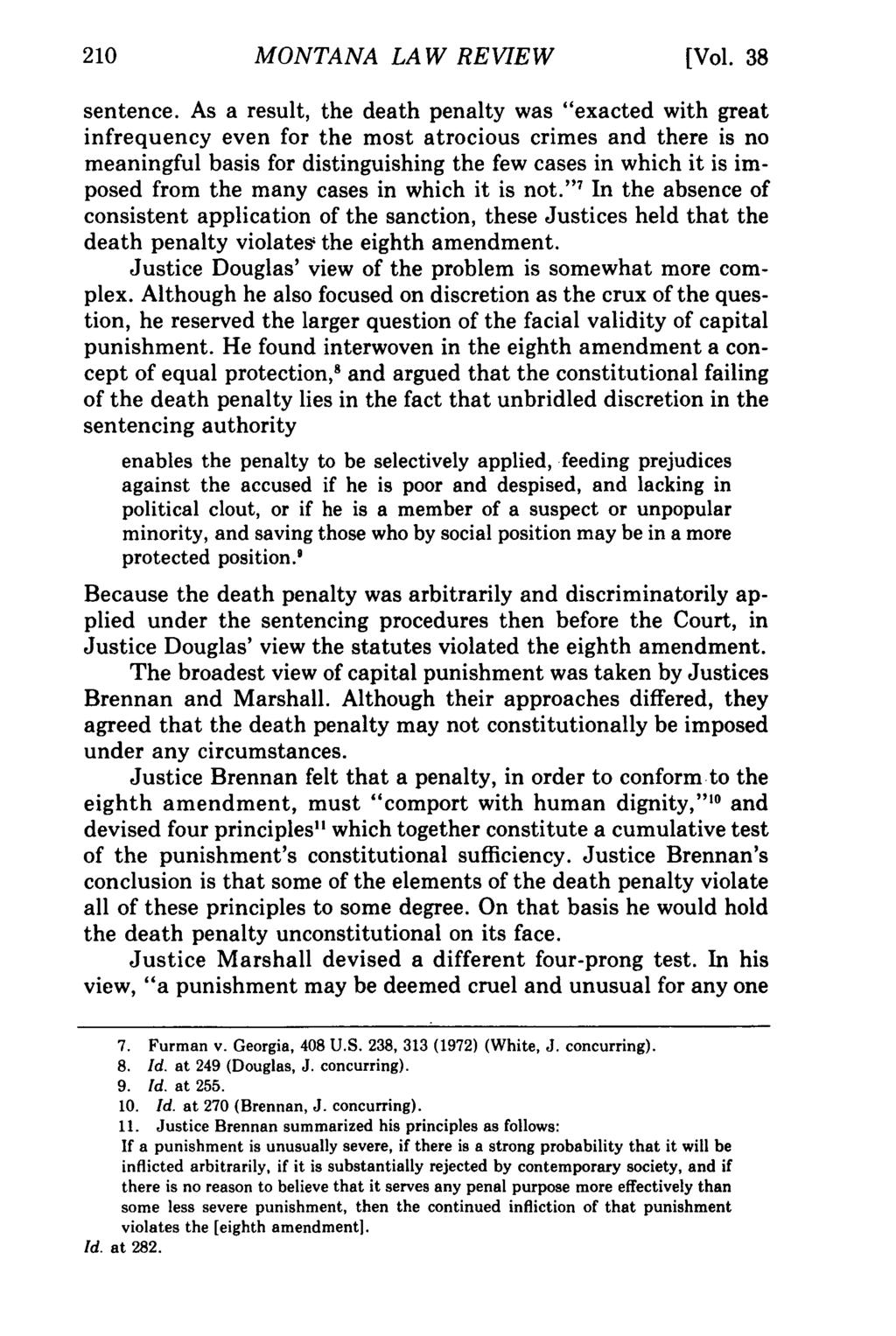 MONTANA Montana Law Review, LAW Vol. REVIEW 38 [1977], Iss. 1, Art. 7 [Vol. 38 sentence.