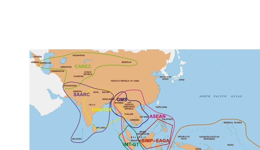 Centrality of SASEC in The Garland of an Integrated Asia SASEC Asia is increasingly integrated economically stretching from the shores of the Black Sea in the West to the Western shores of the