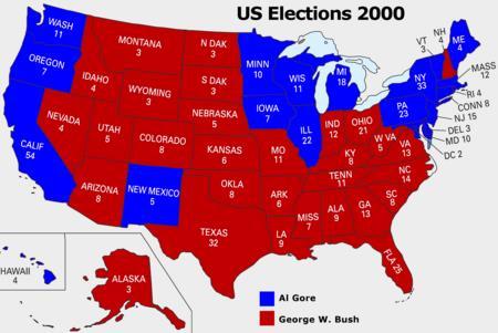 The Election of 2000 Was between former Vice President Al Gore And the governor of Texas, George W. Bush.