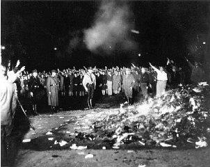 military Began burning books, using propaganda, film, press and radio to serve his purposes