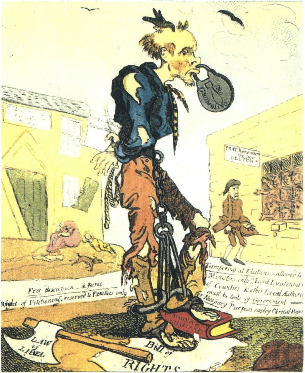 The caption on the lower left side of this illustration states, The noble is the spider, the peasant the fly.