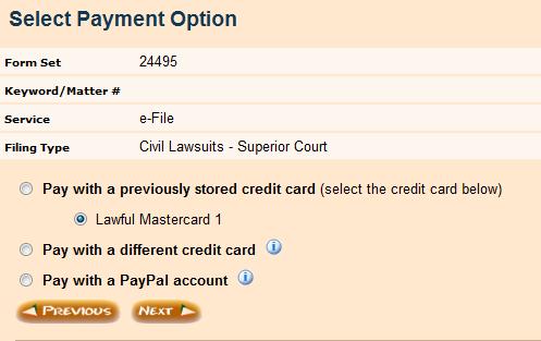 Click on Go to Credit Card List to see the updated details. You can now see that five Users are assigned to this credit card and are authorized to use the card for payment of AZTurboCourt filings.