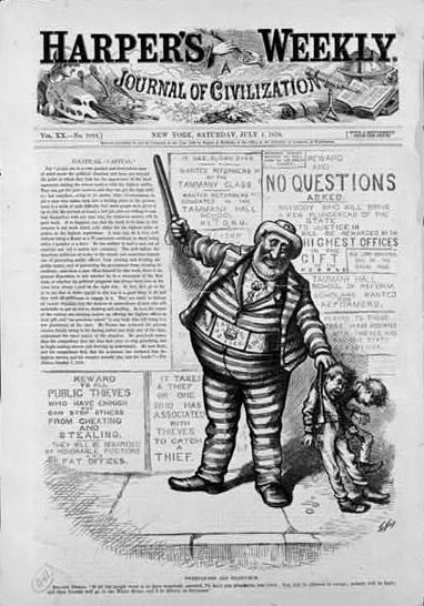 Muckrakers and Reform Efforts Problem: Corrupt city bosses, such as Boss Tweed in NYC. Tweed-le-dee and Tilden-dum, Thomas Nast, Artist, Illustration in Harper's Weekly, July 1, 1876.
