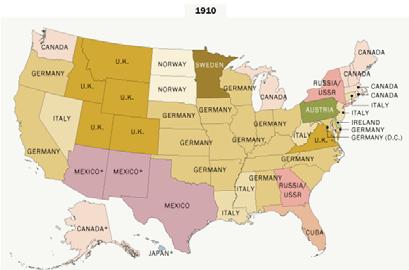 /4/017 1910: Immigrant Groups by State NEXT Settlement Patterns 31 http://www.