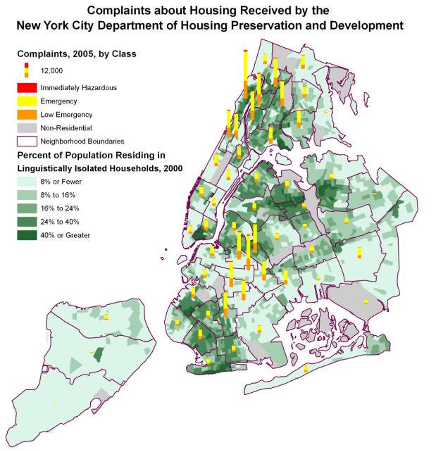 Appendix 5: Housing Complaints Received by HPD Map 7 Definition: Linguistically Isolated Household is a household where no individual over the age of 14 reports either speaking only English or