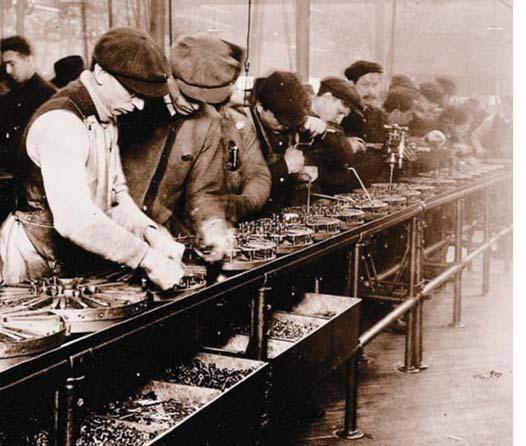 However, not all workers could work at the same rate, and although the introduction of the assembly lines did speed up production, the system required people to work like machines.