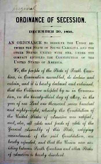 South Carolina seceded, December 1860 South Carolina was the first state to leave the Union.