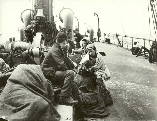 Immigrants on a ship to Ellis
