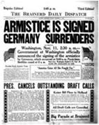 Ending the War (1918) Kaiser Wilhelm abdicates on November 9 th 1918 11 th hour of the 11 th day of the 11 th month in 1918 Germany agrees to a cease-fire Day becomes a national