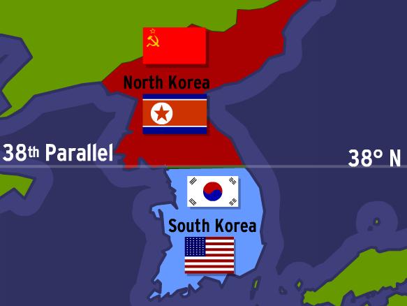 The communist were pushed out of South Korea, but till today the Korean peninsula is divided between democracy and communism.