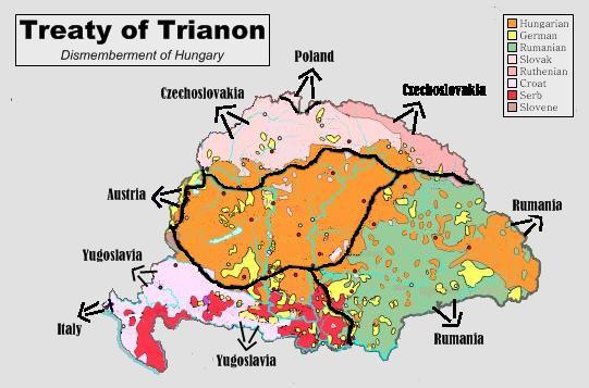 The Effects of the Treaty of Trianon (Signed on Jan 16, 1920 with Hungary) 1. Austro-Hungarian Empire to be dissolved 2. Slovakia and Pressburg given to Csechoslovakia 3.