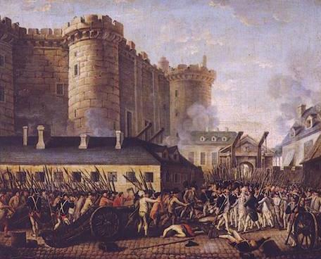 Peasants in Paris, afraid that the King would put down the Estates General by force, and by rumors of foreign troops invading France, attacked the Bastille, in