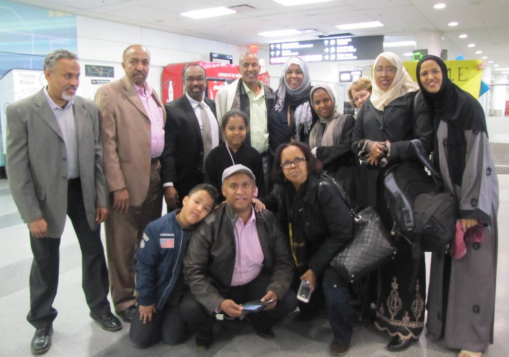 Makhtal s family and friends greeted him in Toronto. Some of his extended family was forced to flee Ethopia in the wake of his arrest.