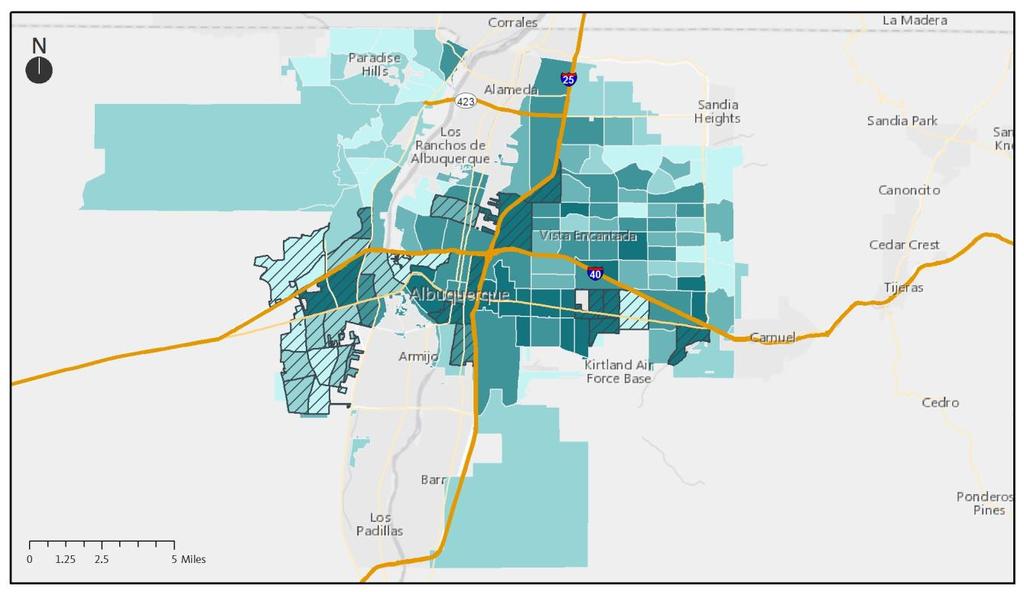 An Equity Profile of Albuquerque PolicyLink and PERE 82 Connectedness Communities of color are more likely to be carless In a city where people still rely heavily on driving, the vast majority of