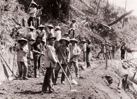 These Asian immigrants accepted lower pay than other laborers demanded. The work was dangerous.
