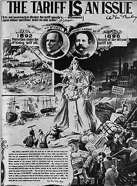 The McKinley Tariff of 1890 Raised the tariff on imported goods to nearly 50% Passed Congress as part of a political deal: Republicans