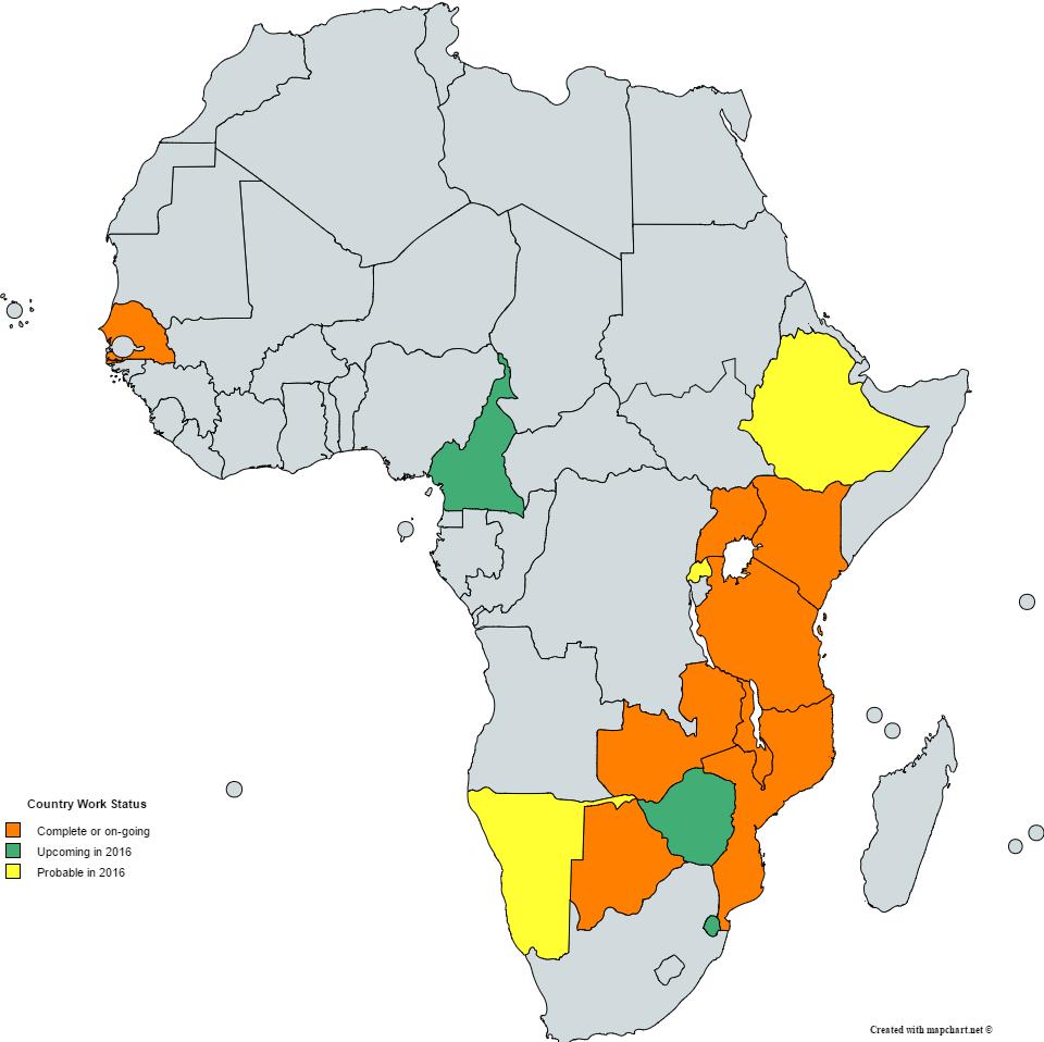 AFIDEP-UNFPA DD Footprint in Africa Completed or ongoing activities: Kenya, Uganda, Tanzania, Zambia, Mozambique,