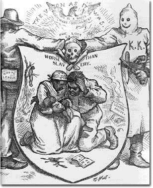 Ku Klux Klan Founded in 1866 Original goal was to drive out carpetbaggers and restore control of state governments to the Democratic Party