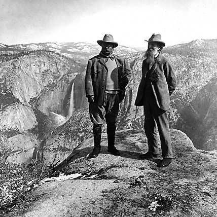 Roosevelt: Conservation Ethic and Actions Roosevelt and naturalist John Muir at Yosemite in California Saw America s landscape as central to its democratic spirit;