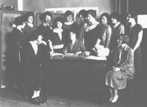 Margaret Sanger and other founders of the American Birth Control League - 1921 American birthrates declined for several decades before the 1920s.