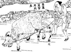 merchants viewed poorly) Technological Advances in China Ox-drawn plows (300 BCE) Collar created that did not choke the animal Iron