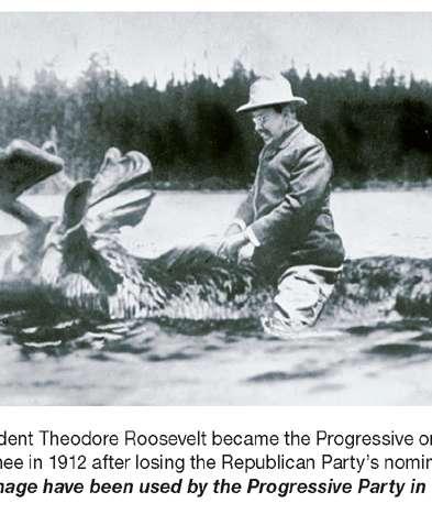 Ie. The Progressive parties of Theodore Roosevelt and Robert La Follette split from the Republican Party.