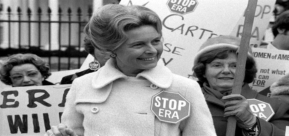 ERA CONTINUED An outspoken critic of the ERA was Phyllis Schlafly She believed it would reduce the rights of wives and harm family life Claimed it