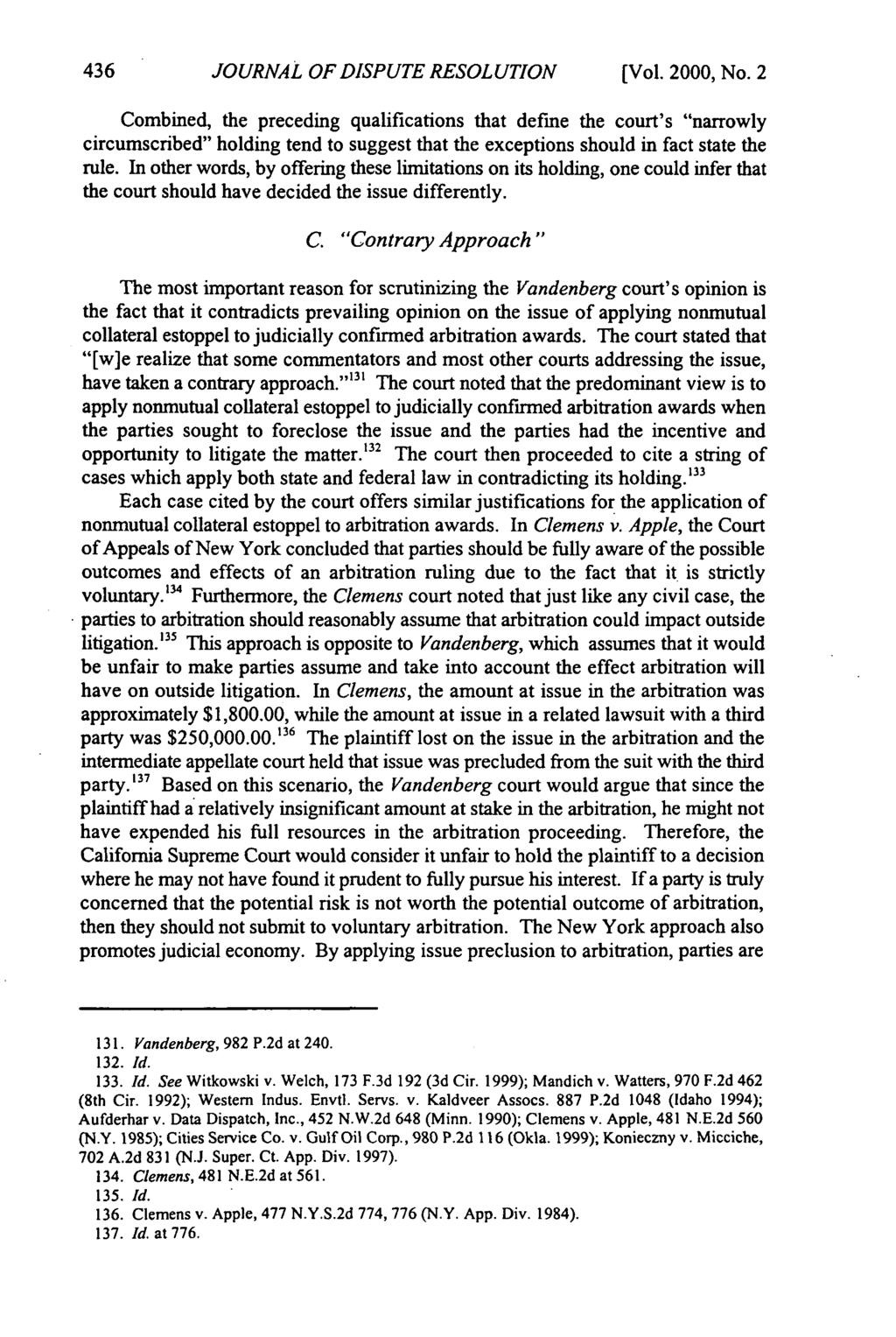 Journal of Dispute Resolution, Vol. 2000, Iss. 2 [2000], Art. 13 JOURNAL OF DISPUTE RESOLUTION (Vol. 2000, No.
