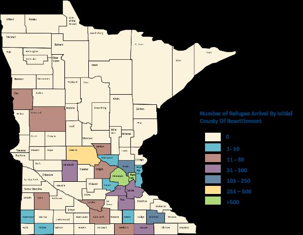 Minnesota Refugee Health Report 2016 Welcome to the annual Refugee Health County Reports. Based on arrival number, counties or regions receive individualized reports.