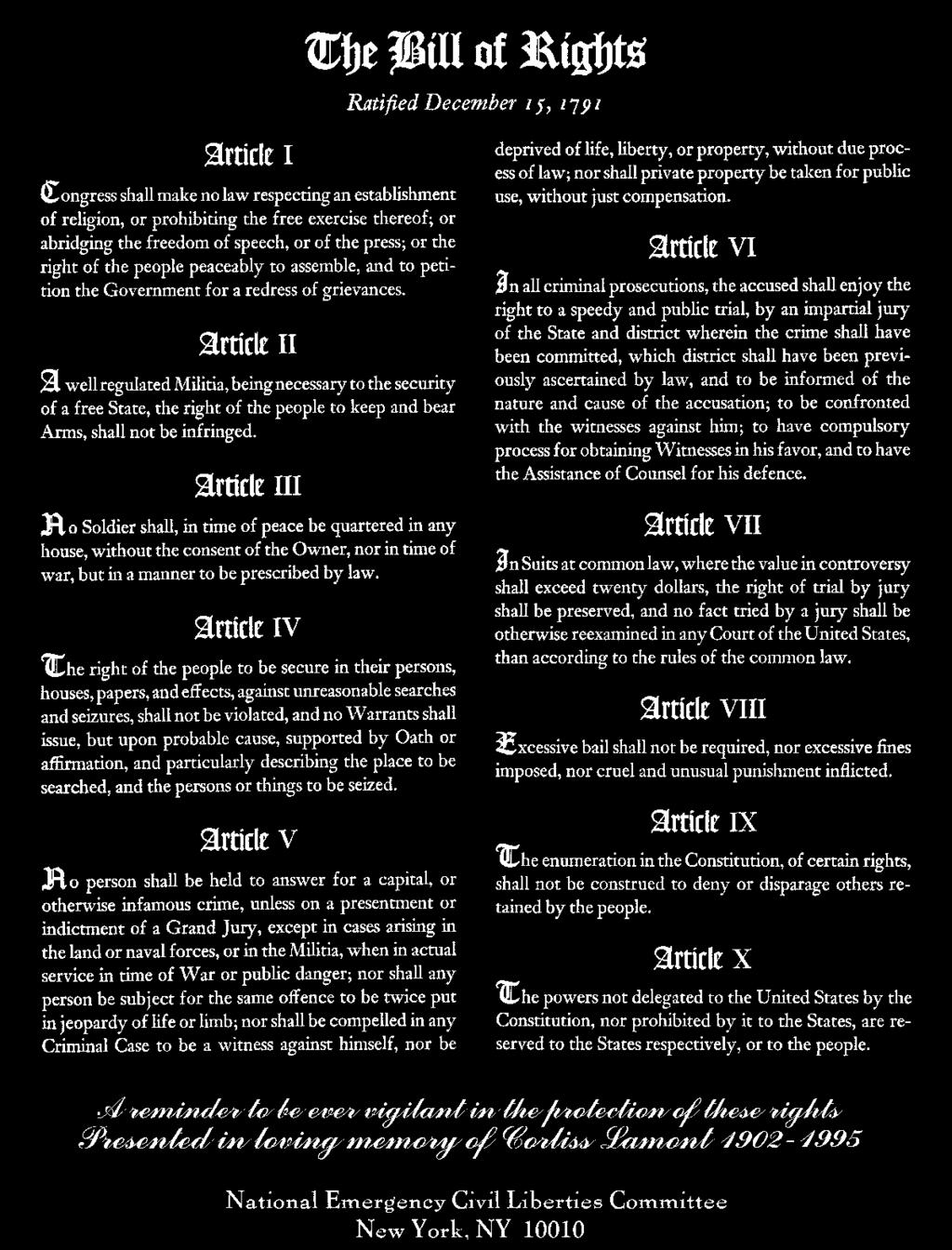54. The Bill of Rights -