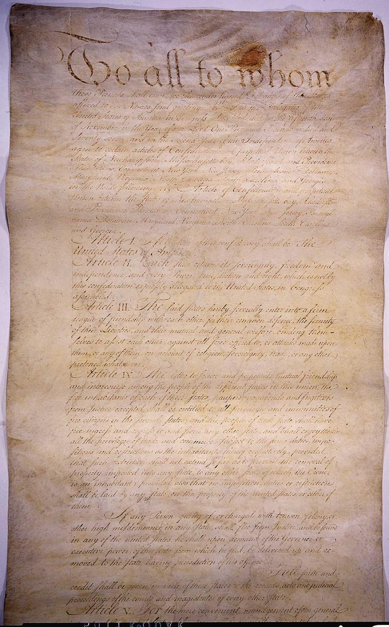 The Articles of Confederation After declaring independence from Britain in 1776, Congress tried to unite the states under one national government.
