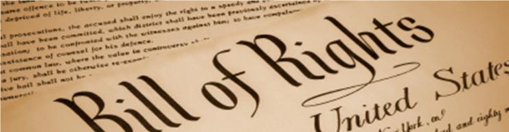 The Bill of Rights: the first ten amendments added to the Constitution to protect the individual rights and freedoms not addressed in the original Constitution.