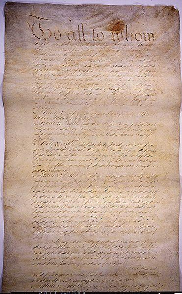 Our first constitution, the Articles of Confederation, was created