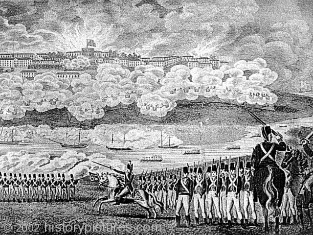 British Invade Chesapeake November 1812, British navy blockades