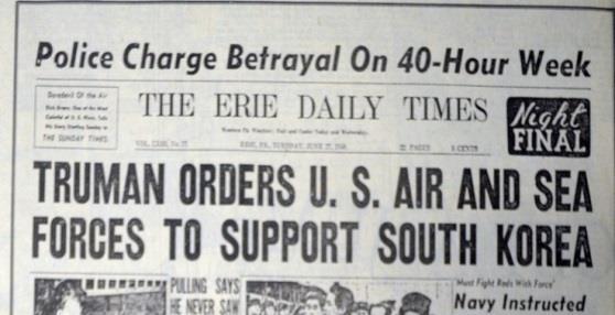 The Korean War 1950, North Korea invaded the South.