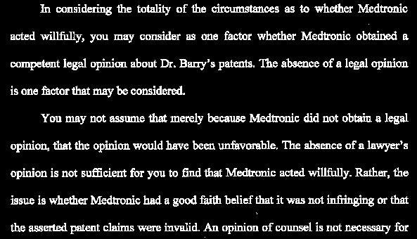 but jury instructions emphasize importance of opinions of counsel