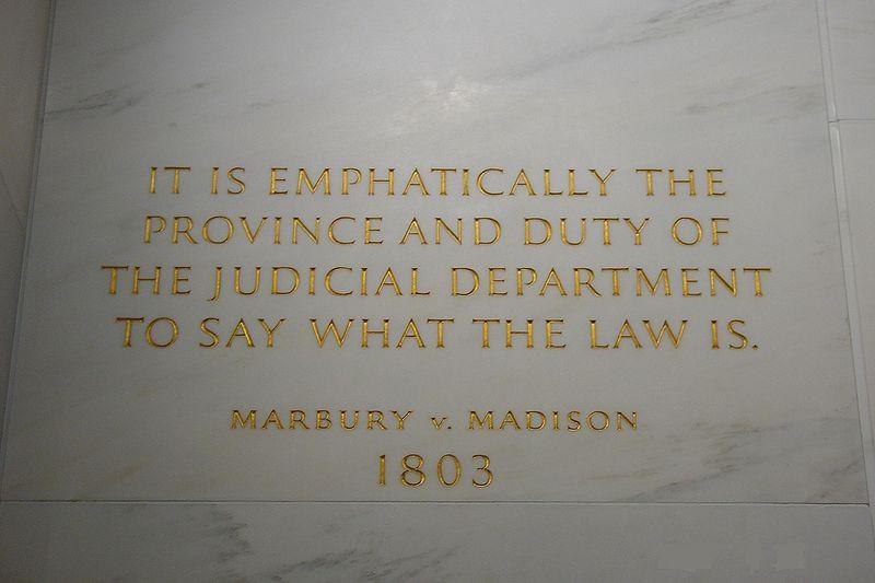 Court jurisdiction to decide Marbury s case A. SCOTUS rules against Marbury I Marbury v.