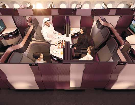 QATAR 7 QA to showcase Qsuite at Arabian Travel Market Qatar Airways has announced that it will showcase its new premium travel experience, Qsuite, for the first time in the Middle East at next week