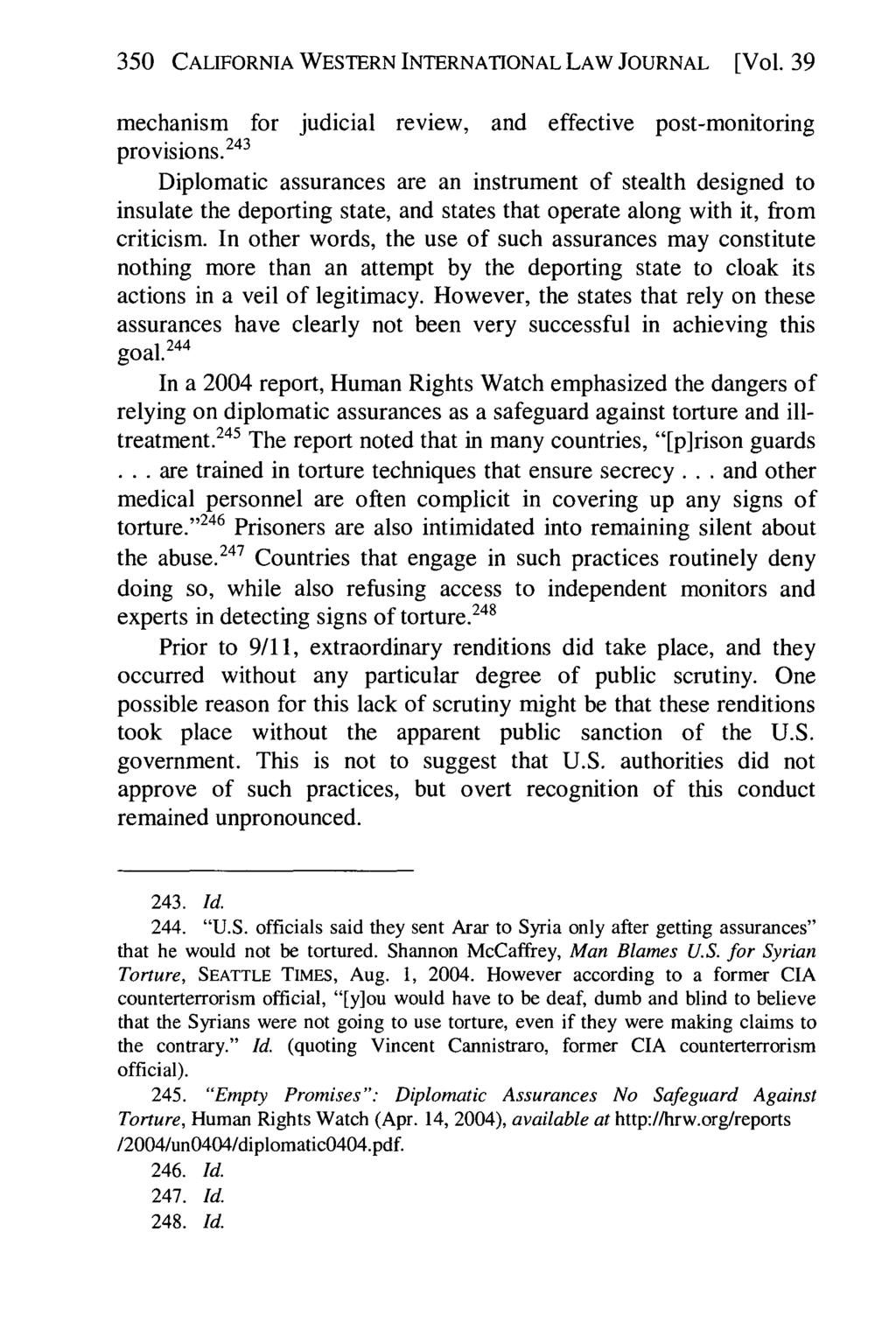 California Western International Law Journal, Vol. 39 [2008], No. 2, Art. 4 350 CALIFORNIA WESTERN INTERNATIONAL LAW JOURNAL [Vol.