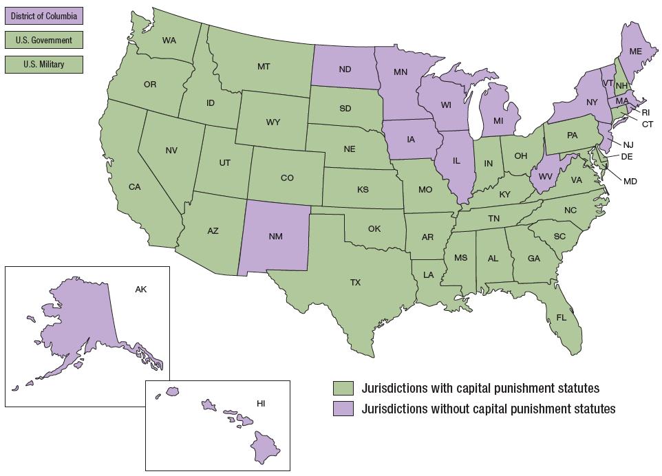 Jurisdictions With and without Capital Punishment Statutes 58