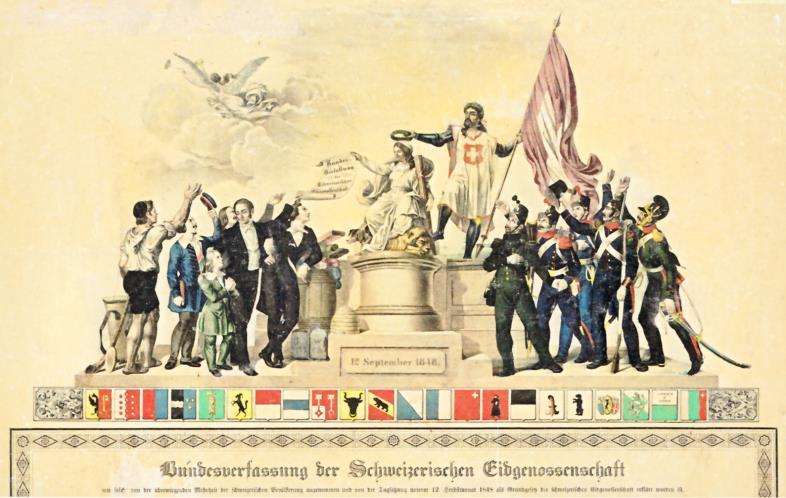 - 1848 First Swiss Constitution - 19th Century: