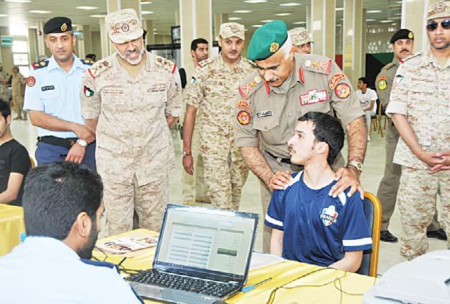 LOCAL 9 MoI photo Chief of General Staff of Kuwaiti Armed Forces Lieutenant General Mohammed Khaled Al-Khader visited the Ali Al-Sabah Military Academy to oversee the process of registration of new