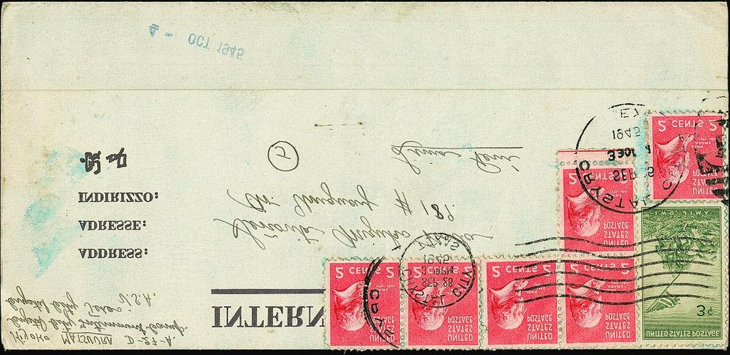 The New Year s greeting card (below) from the Fort Missoula sub-camp at Kooskia, Idaho, has the censor handstamp and was marked Civilian Internee Mail Postage Free, indicating