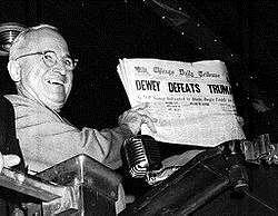 Elections 1948 Truman v. Dewey v.